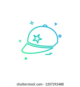 cap match cricket icon vector design