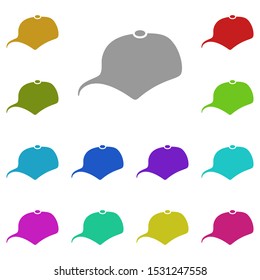 cap multi color icon. Simple glyph, flat vector of universal icons for UI and UX, website or mobile application