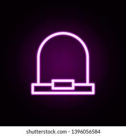 a cap neon icon. Elements of autumn set. Simple icon for websites, web design, mobile app, info graphics