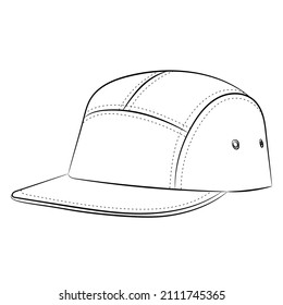 cap no color line illustration