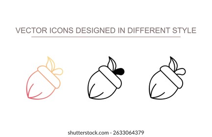 Design de ícone de porca de tampa com ilustração de estoque de fundo branco
