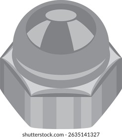 cap nut vector illustration drawing.