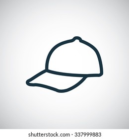 cap outline, thin, flat, digital icon for web and mobile
