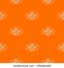 Cap pattern vector orange for any web design best