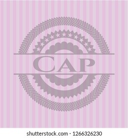 Cap pink emblem. Retro