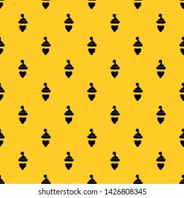 Cap with pompon of Santa Claus and beard pattern seamless vector repeat geometric yellow for any design