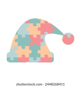 a cap. cap. a puzzle. in the style of a puzzle. on a white background.