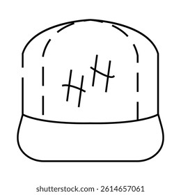 cap rapper line icon vector. cap rapper sign. isolated contour symbol black illustration