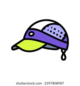 cap running accessories color icon vector. cap running accessories sign. isolated symbol illustration