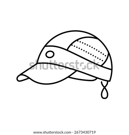 cap running accessories line icon vector. cap running accessories sign. isolated contour symbol black illustration