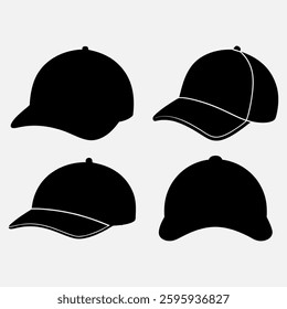 Cap set baseball cap vector illustration