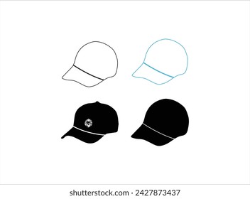 Cap set design template vector illustration,