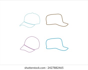 Cap set design template vector illustration,