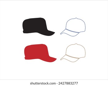 Cap set design template vector illustration,