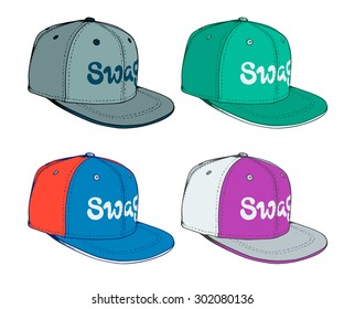 Cap set. Vector illustration