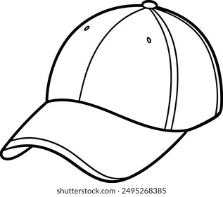 cap silhouette vector illustration | hat vector template