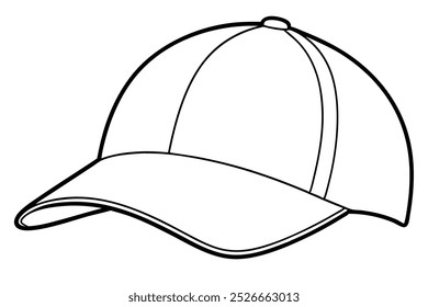 A cap  silhouette vector on white illustration