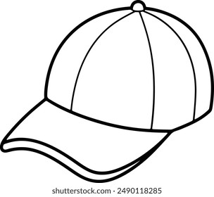cap silhouette victor illustration with white background