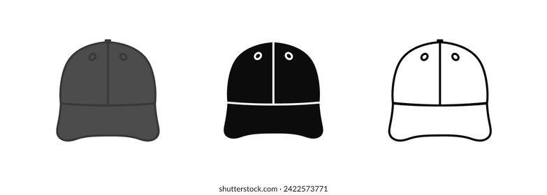 cap, sport, baseball, hat, isolated, fashion, icon, vector, flat, athletic, front, graphic, logotype, signs, silhouette, textile, uniform, wear, clothes, head, simple, blank, clothing, cotton, element