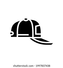 vector de icono de glifo de verano. señal de verano de gorro. símbolo de contorno aislado ilustración negra
