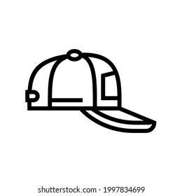 vector de icono de línea de verano de tope. señal de verano de gorro. símbolo de contorno aislado ilustración negra