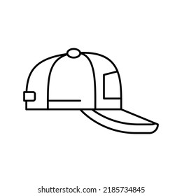 cap summer line icon vector. cap summer sign. isolated contour symbol black illustration