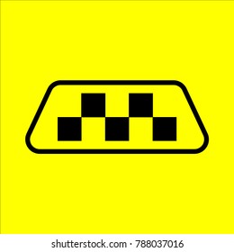 The cap of a taxi sign 