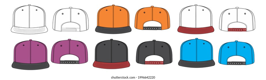 Cap Template Flat Design, New Style, Commercial Use