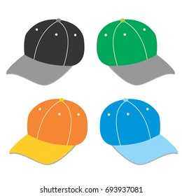 cap template Vector / Hip hop Hats template Vector
