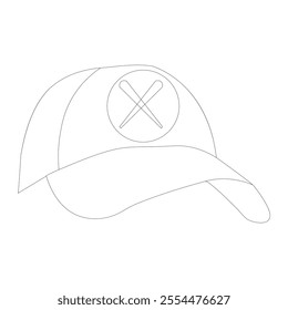 A CAP THEME LINE ART