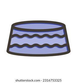 Cap Thick Line Filled Colors For Personal And Commercial Use.
