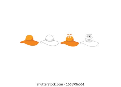 Cap Traveling Equipment Object Vector Illustration Bundle