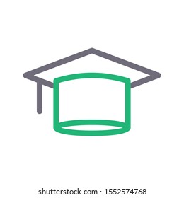 cap vector colour line icon