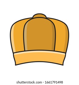 cap vector flat color icon  