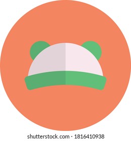 cap vector flat color icon 