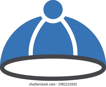 icono de color de glifo del vector del capuchón