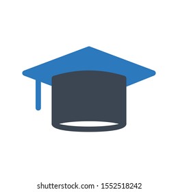 cap vector glyph colour icon