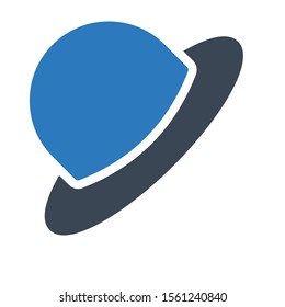 cap vector glyph colour icon 