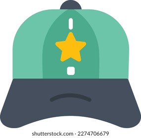 Cap Vector Icon Flat Style
