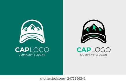 Cap vector icon, front hat cap, girl cap illustration sample template design idea  