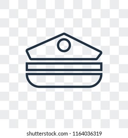 Cap vector icon isolated on transparent background, Cap logo concept