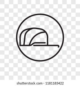 Cap vector icon isolated on transparent background, Cap logo concept