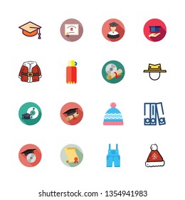 cap vector icon set