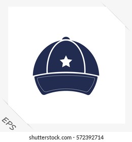 Cap, vector illustration on background.