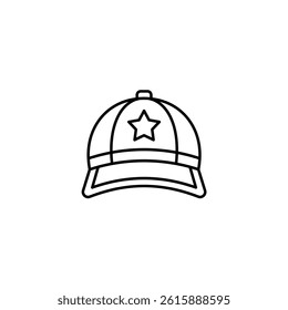 Cap vector line icon icons design
