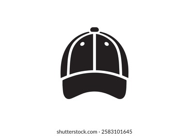 cap vector silhouette isolated in white background