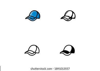 cap Vector template illustrations of a ball cap.