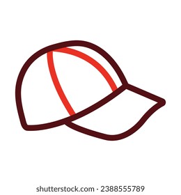 Cap Vector Thick Line Two Color Icons For Personal And Commercial Use.
