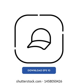 Cap, wear symbol vector icon