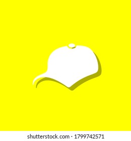cap white icon with shadow